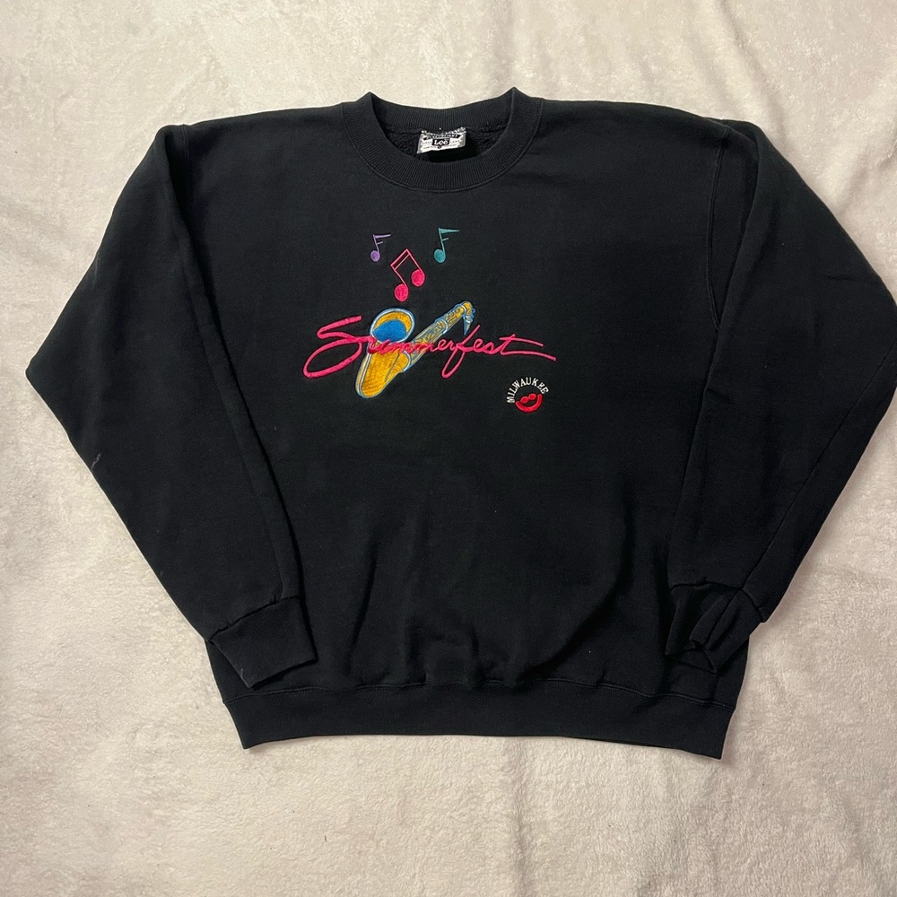 Vintage 90s Lee Embroidered Summerfest Crewneck